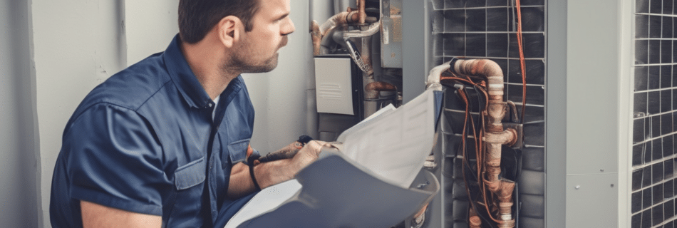 HVAC System Inspection & Maintenance to Avoid Mold - Inspecting the ductwork of an HVAC system to prevent hidden mold growth.