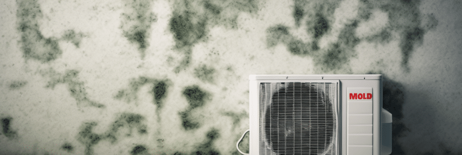 Mold Growth Causes Due to Incorrectly Installed HVAC - A professional inspection revealing the hidden causes of mold growth in Dubai buildings.