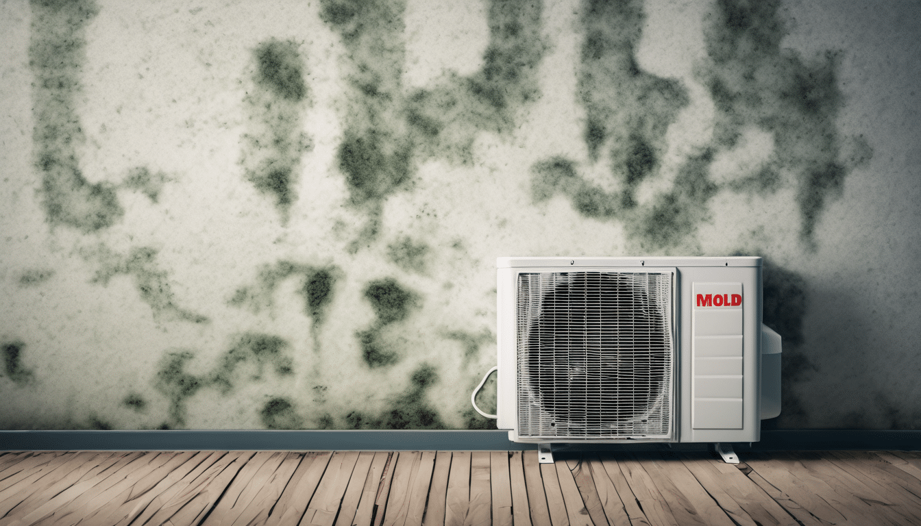 Mold Growth Causes Due to Incorrectly Installed HVAC - A professional inspection revealing the hidden causes of mold growth in Dubai buildings.