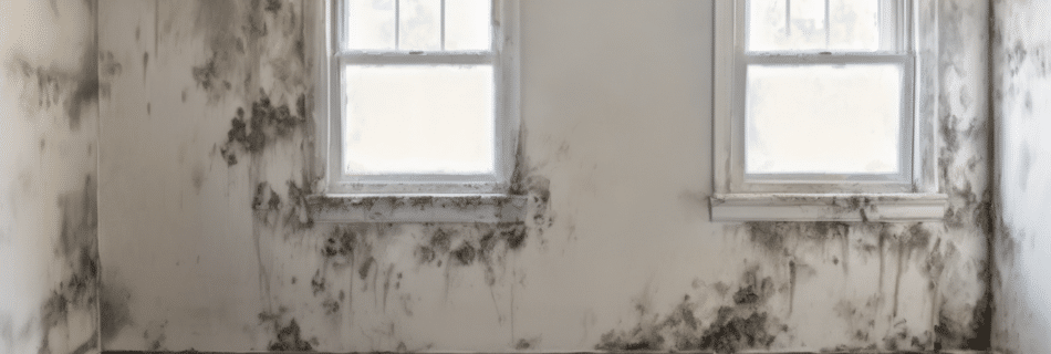 Mold Remediation Protocols for Water-Damaged Rental Units - Descriptive image showing a professional mold remediation team working on a water-damaged wall.