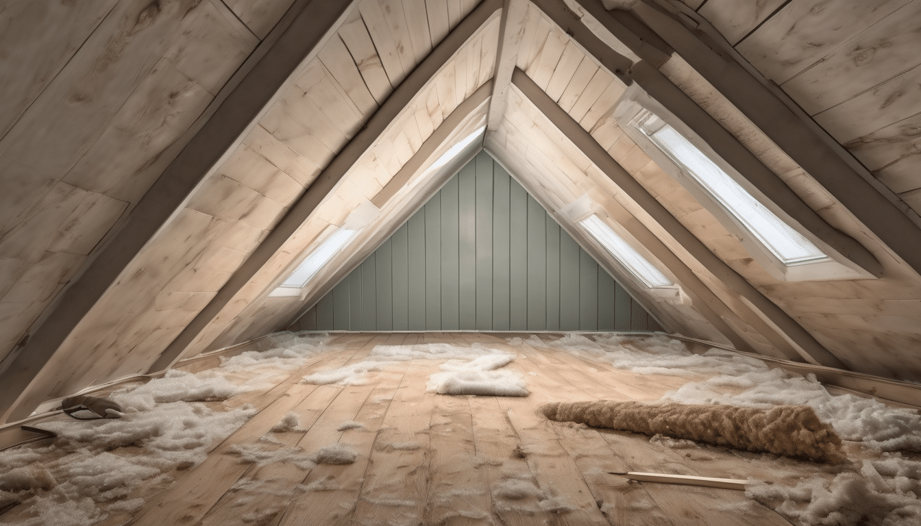 Attic Insulation Choices: Impact on Mold Growth Risk - Attic with proper insulation to prevent moisture accumulation and mold growth.