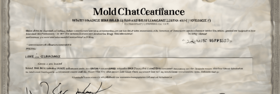 What Is a Mold Clearance Certificate in the UAE - laboratory air sampling report and clearance documentation on a desk in a Dubai property office