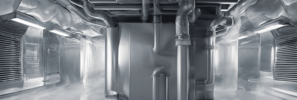 AC ductwork mold removal and cleaning procedures Dubai - Professional technician inspecting HVAC system with specialized equipment