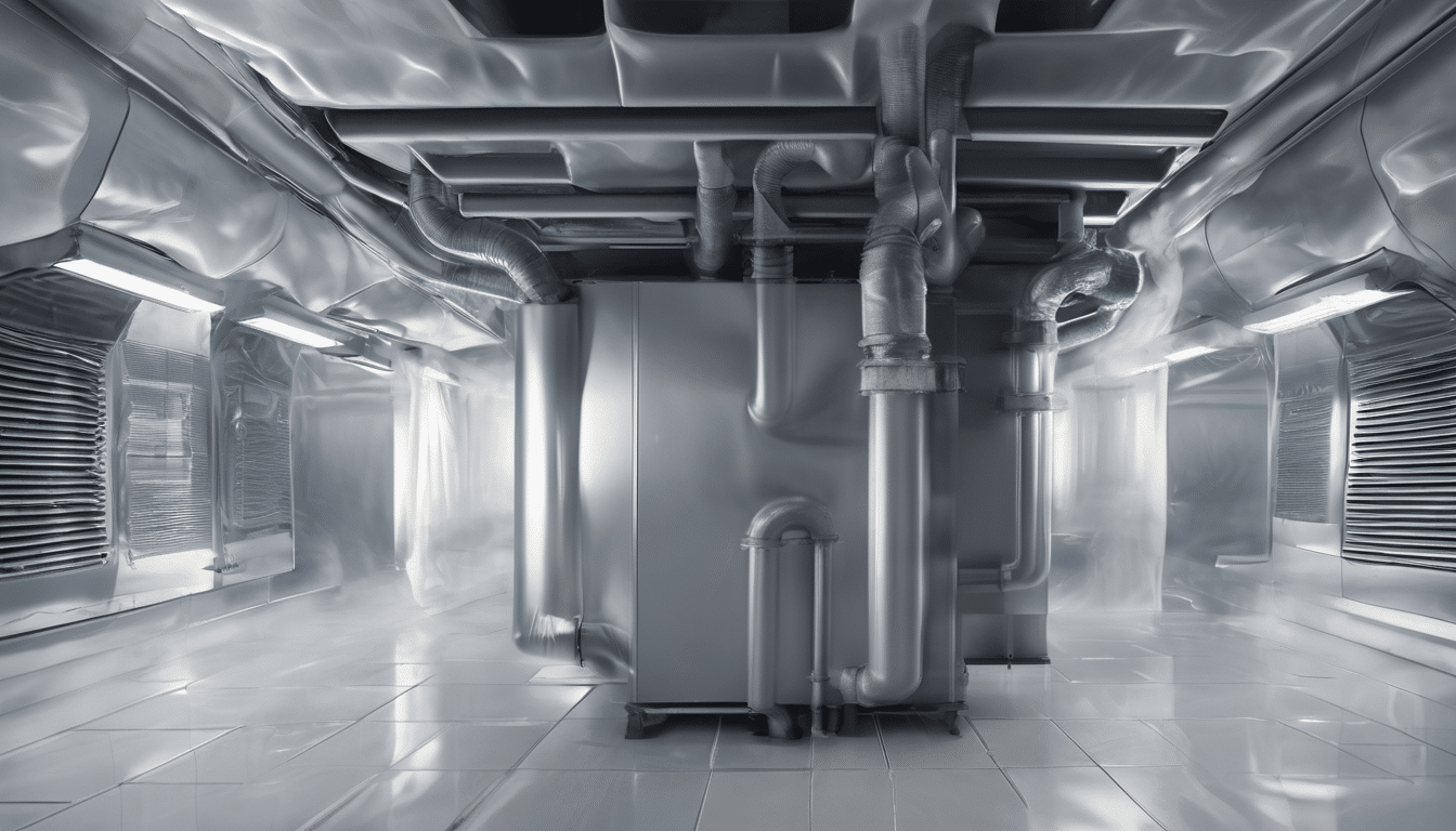 AC ductwork mold removal and cleaning procedures Dubai - Professional technician inspecting HVAC system with specialized equipment