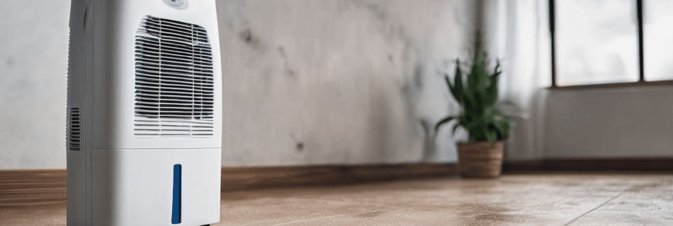 Best Dehumidifiers for Dubai Basement Mold Control - professional dehumidification unit in modern Dubai basement with humidity monitoring display