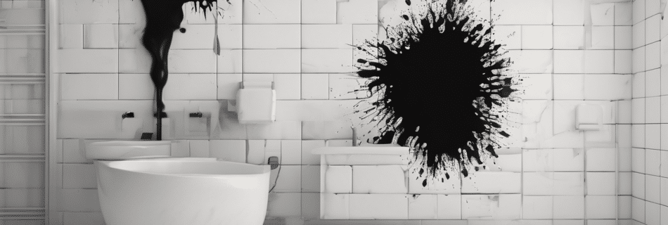 Black Mold in Bathroom Removal and Price in the UAE 2026 - professional mold assessment and tile removal in a Dubai apartment bathroom showing dark grout colonisation