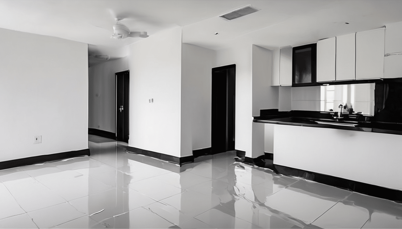 Black Mold Removal in Dubai Apartments: A Guide - certified inspector using thermal imaging to detect hidden mold growth behind apartment wall in Dubai