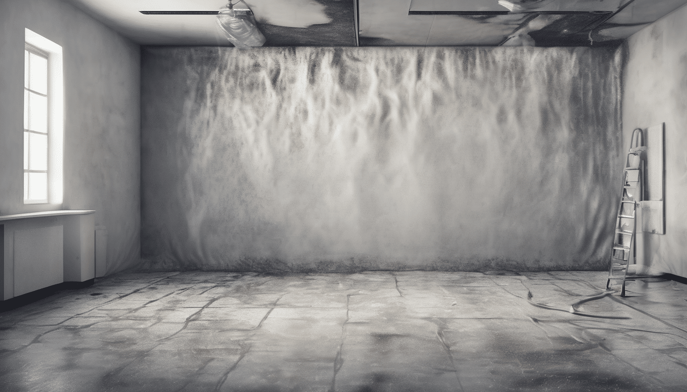 Commercial Mold Remediation Containment Procedures - professional containment setup in commercial building