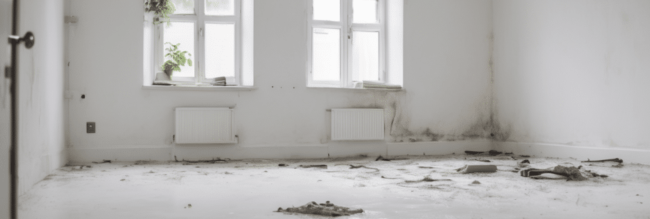 How to Document Mold Damage in a Rented Flat - tenant photographing mold growth on bathroom wall in Dubai apartment with measuring tape