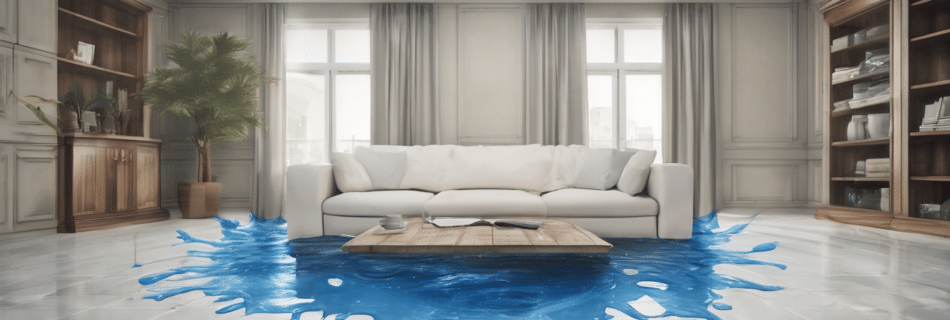 Emergency water damage response for AC leaks Dubai - Professional technician using moisture detection equipment in flooded room