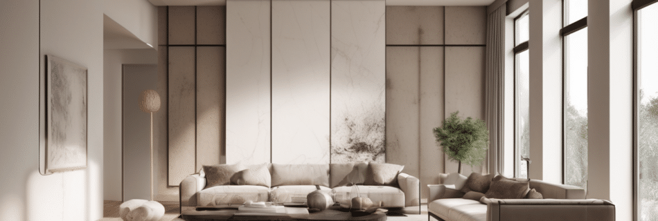 Hidden Mold Behind Walls Dubai: Detection Methods - IAC2 certified professional using thermal imaging camera on Dubai villa interior wall