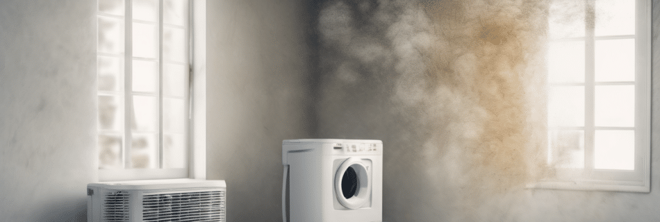 How AC Systems Spread Mold Spores in UAE Homes - diagram showing mold spore distribution pathway through ducted air conditioning system in Dubai villa