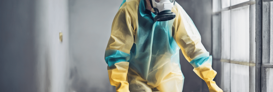 How HEPA Containment Protects Workers During Mold Removal - negative pressure containment setup with HEPA filtration in a UAE apartment remediation project