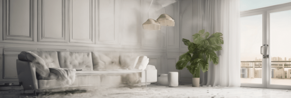 How Humidity Causes Mold in Dubai Homes - diagram showing condensation forming on a cold interior wall surface in a Dubai apartment with visible mold growth