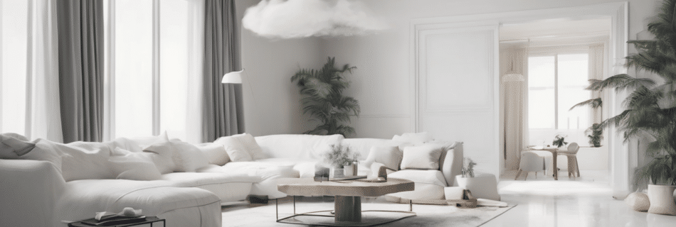 How Mold Spreads in Dubai Homes and Apartments - diagram showing airborne spore dispersal through HVAC ducts and moisture pathways in a Dubai apartment building