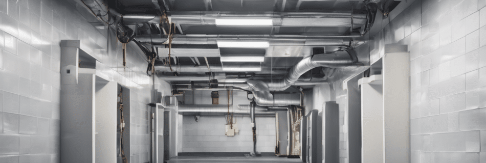 HVAC Mold Remediation in Commercial Buildings - technician inspecting ductwork