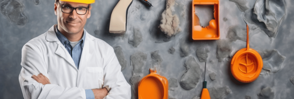 How do I find a reputable mold remediation company - Professional mold inspector examining contaminated building materials in Dubai property