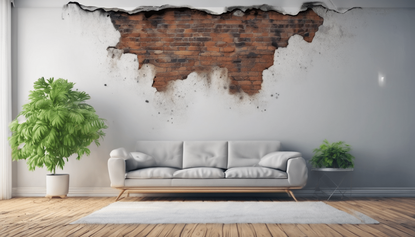 Is landlord responsible for mold from AC leak - Dubai apartment showing AC unit with water damage and mold growth on ceiling