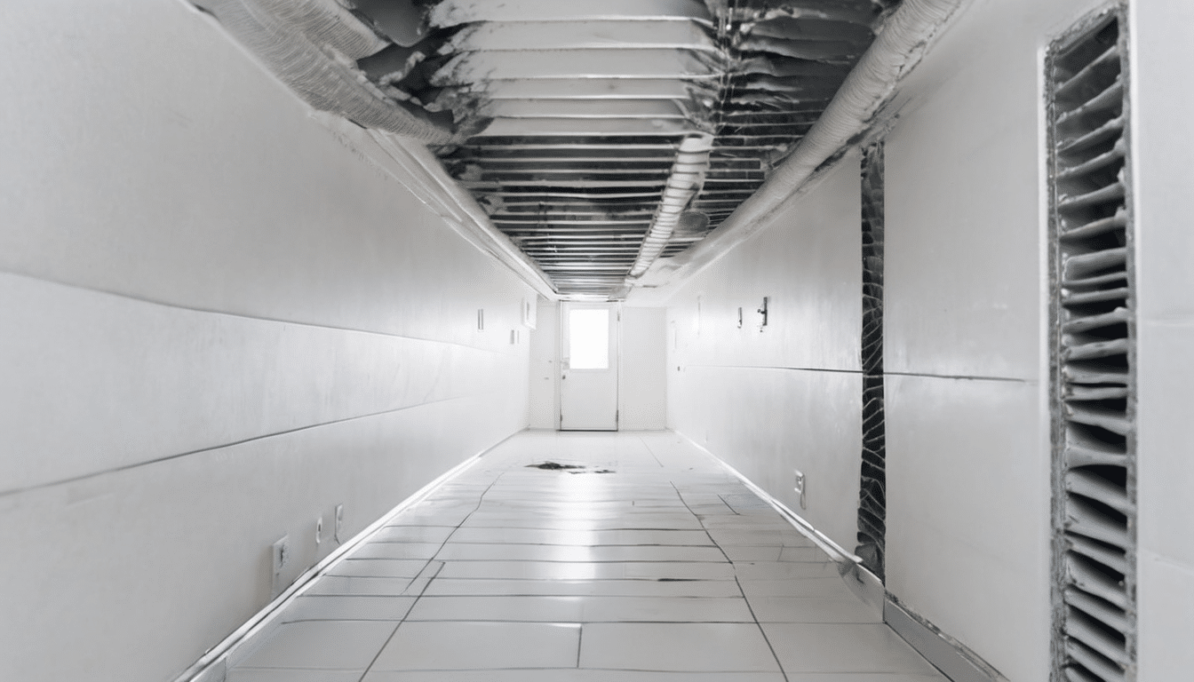 Mold in AC Ducts Dubai: Signs and Causes - borescope inspection revealing biological growth inside Dubai villa AC ductwork