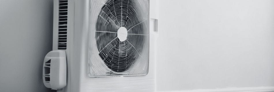 Mold in AC Units Dubai Causes and Prevention - close-up of mold growth on evaporator coil and drain pan inside a Dubai split AC unit