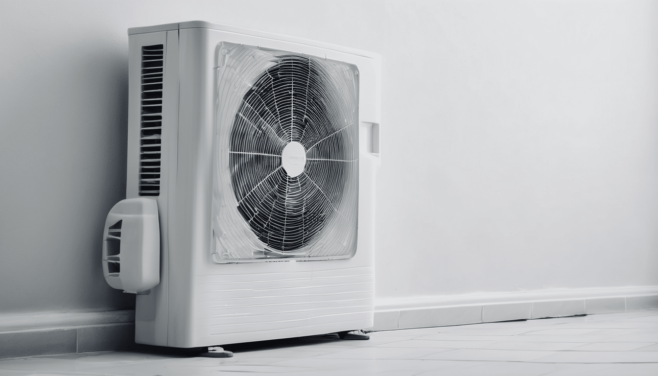 Mold in AC Units Dubai Causes and Prevention - close-up of mold growth on evaporator coil and drain pan inside a Dubai split AC unit