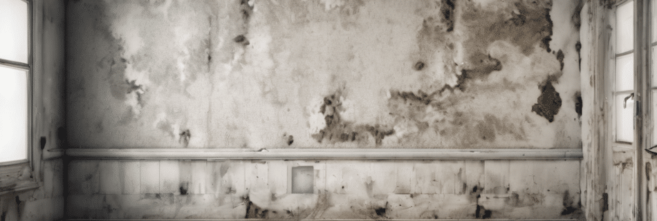 Mold Inspection After Water Damage Dubai Properties - Professional inspector using thermal imaging camera to detect hidden moisture in Dubai apartment wall cavity following water damage incident