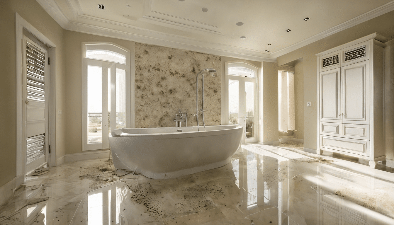 Mold Inspection for Dubai Villas: What the Process Involves — IAC2 certified inspector conducting moisture mapping and air sampling in a Dubai villa