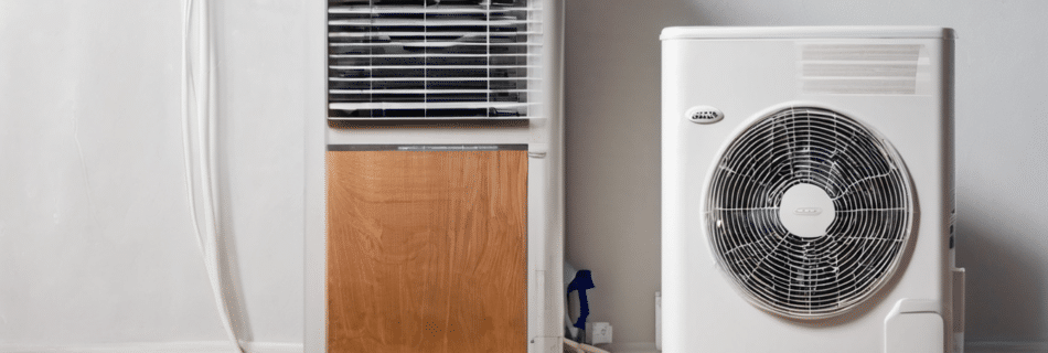 Mold Remover for AC Units: Does It Work - technician inspecting mold-contaminated evaporator coil inside a Dubai residential split AC unit