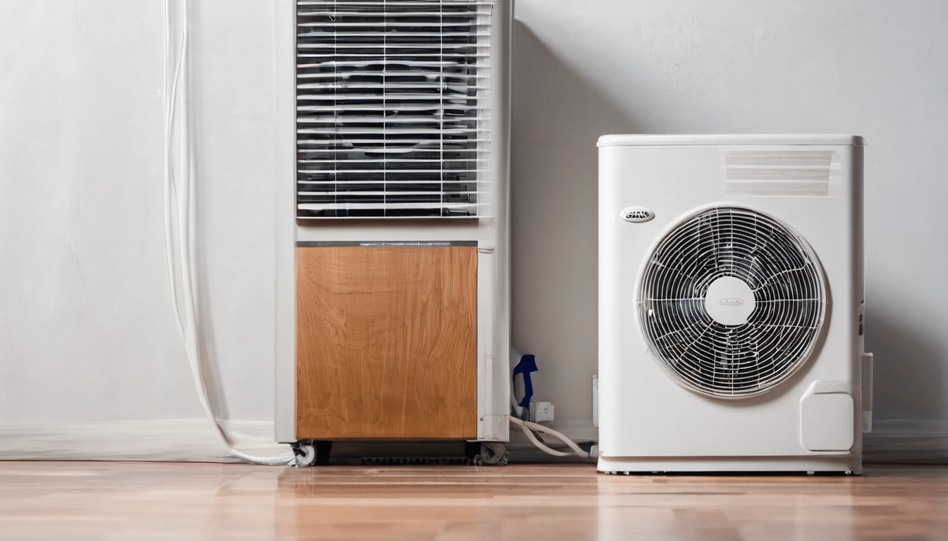 Mold Remover for AC Units: Does It Work - technician inspecting mold-contaminated evaporator coil inside a Dubai residential split AC unit