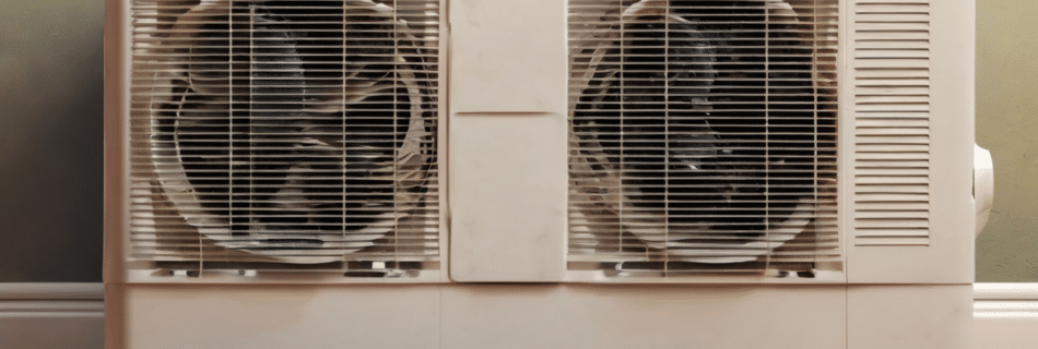 Musty Smell from AC Units Causes and Fixes - technician inspecting contaminated evaporator coil in Dubai villa split AC unit