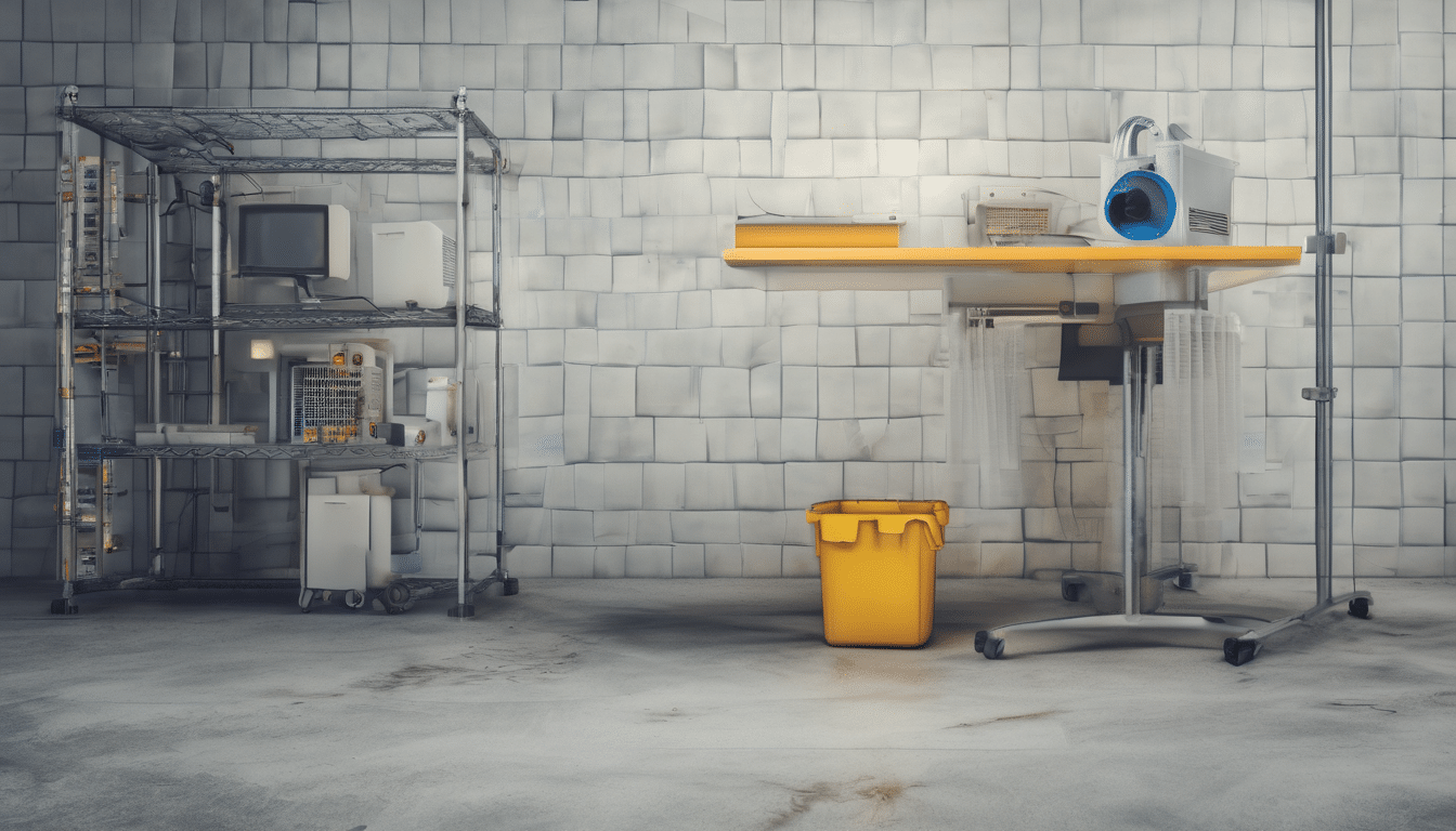 Post-Remediation Verification Air Testing Standards - professional mold testing equipment setup