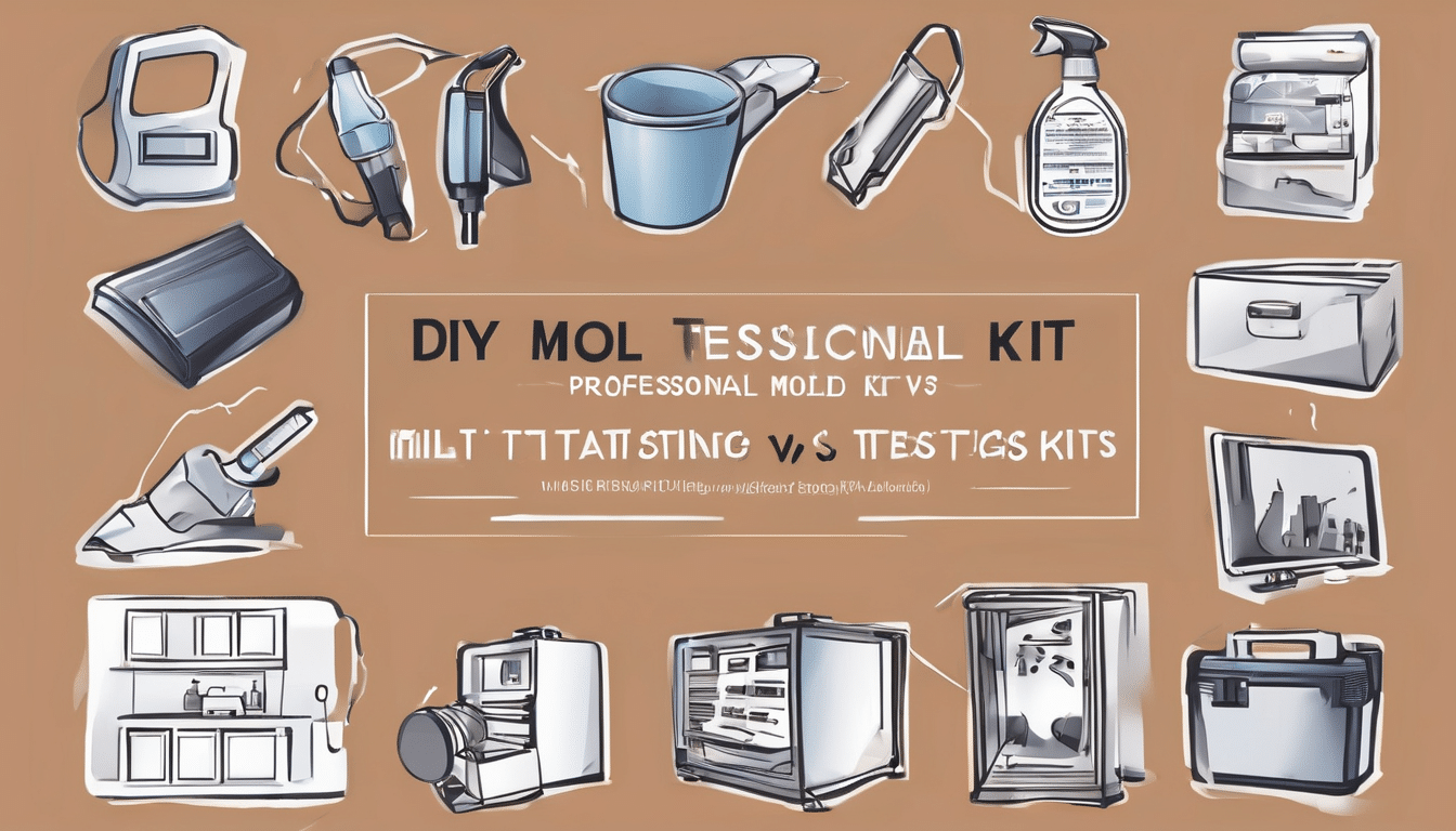 Professional mold inspection vs DIY testing kits - comparison chart showing accuracy, costs, and methods for Dubai properties