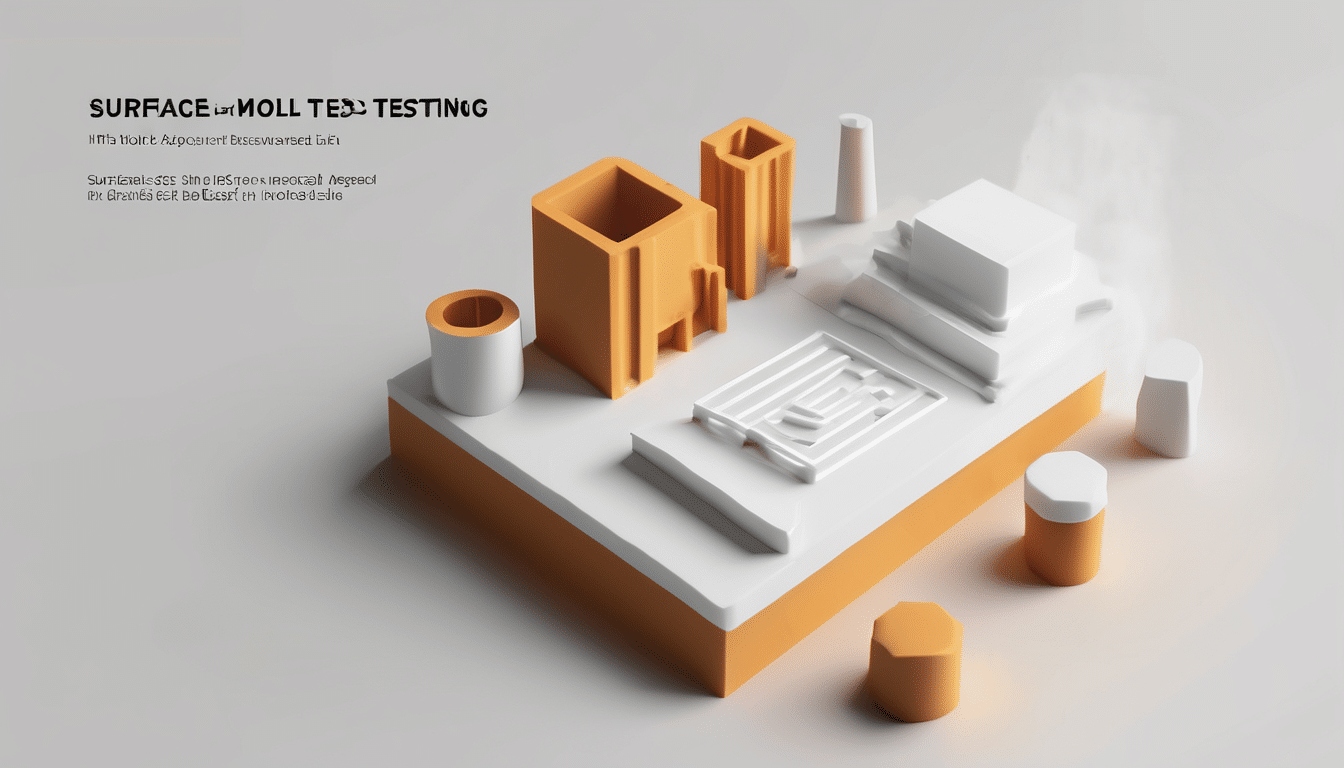 Surface Mold Testing Methods Compared - tape lift swab and bulk sampling tools laid out on a professional inspection surface in a Dubai property