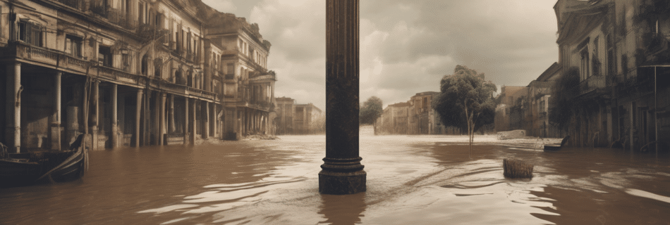 Pillar Would Cover The - Post-flood mold testing framework - Professional technician conducting air sampling in flood-dama...