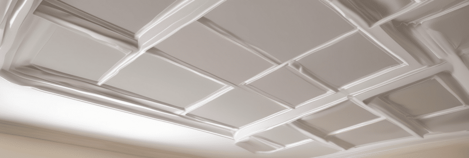 AC Duct Leaks Causing Ceiling Mould UAE - thermal imaging scan revealing cold air leakage zones above gypsum board ceiling in Dubai villa