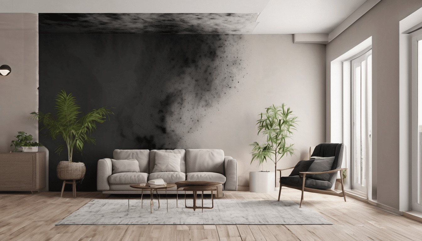 Black Mould Health Risks for UAE Families Explained - dark mould growth on wall surface in Dubai apartment with visible spore colonisation