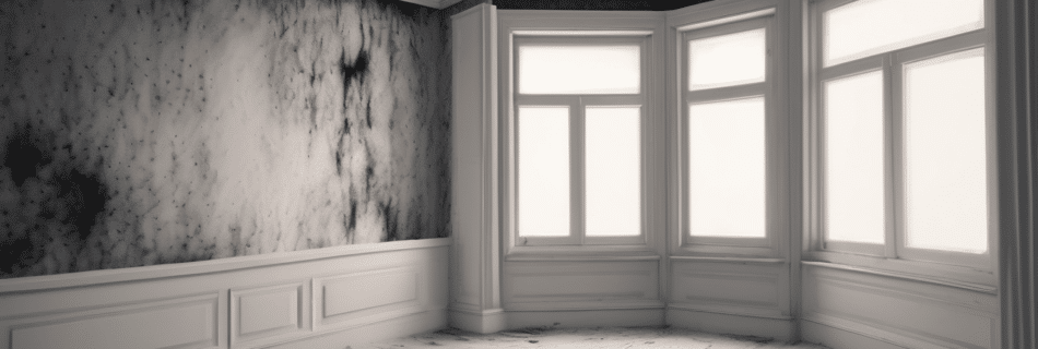 Black Mould Health Symptoms in UAE Homes - visual showing concealed wall mould growth in Dubai residential property with moisture mapping overlay