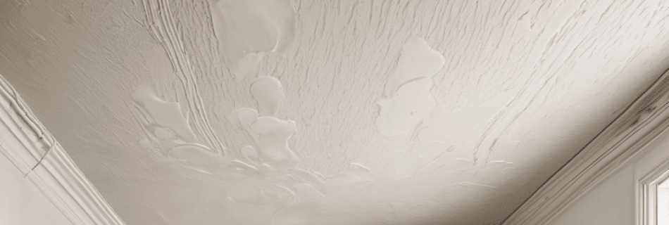 Ceiling Water Stains and Mould What They Mean - brown water stain with mould growth on white ceiling in Dubai apartment
