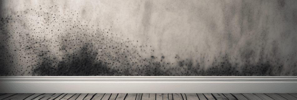 Is black mold dangerous primarily due to its health risks - professional mould investigation inside a Dubai property showing concealed wall mould and thermal imaging equipment