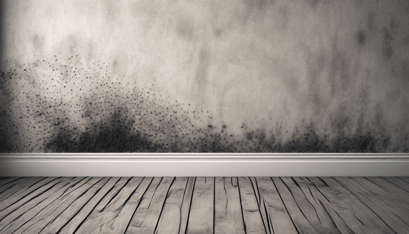 Is black mold dangerous primarily due to its health risks - professional mould investigation inside a Dubai property showing concealed wall mould and thermal imaging equipment